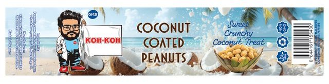 Koh-Koh Coconut Coated Peanuts — packaging