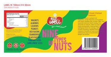 Nine Types of Nuts — packaging