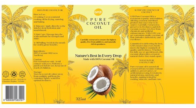 Pure Coconut Oil — packaging